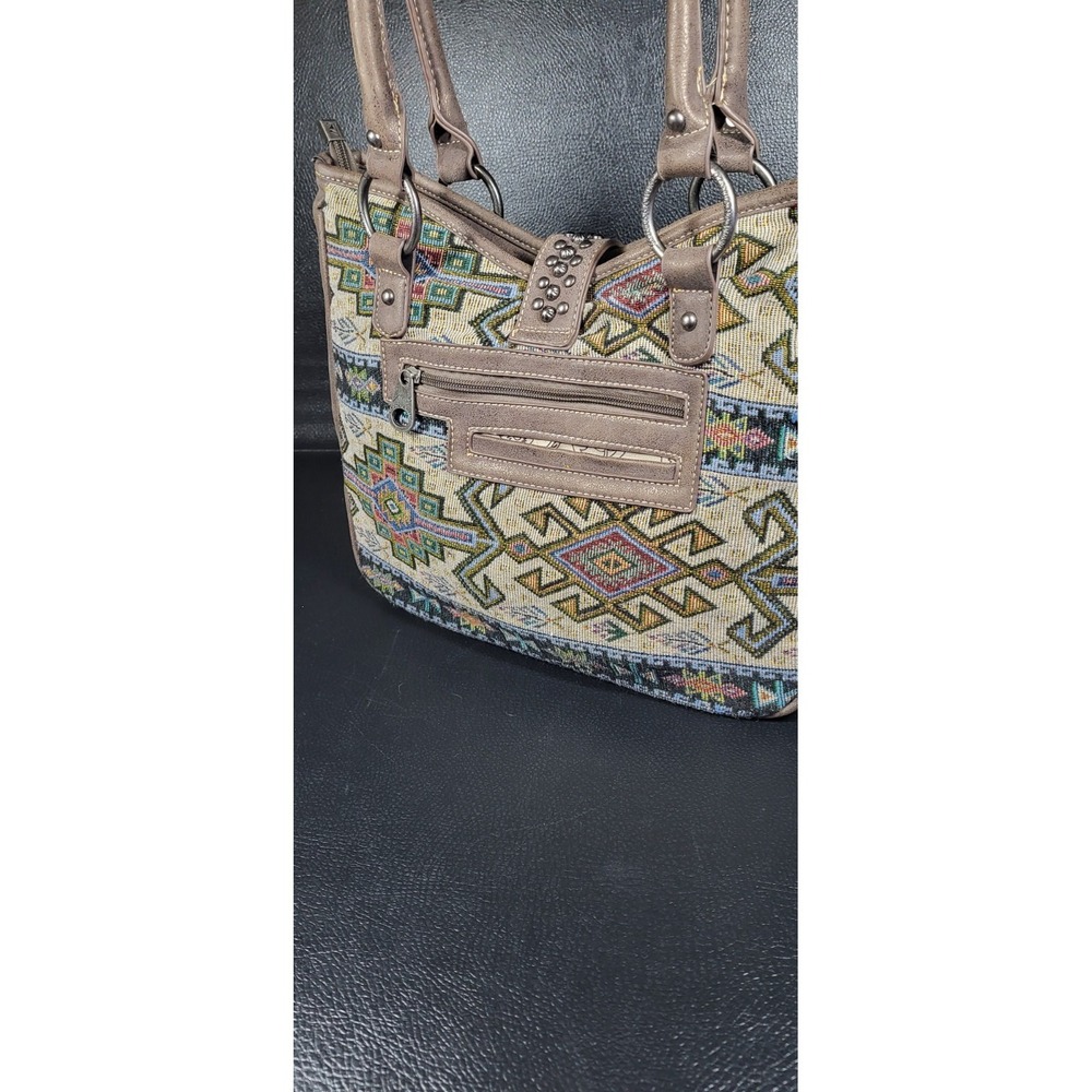 Montana West Purse Aztec Leather Tote Shoulder Bag Western Concealed Womens - Picture 4 of 16